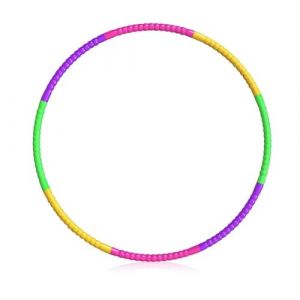 KEWUF Cerceau Hula Hoop Enfant, Cerceau de Fitness, Cercle Pilates, Plastique Amovible, Hula Hoop Détachable à 8 Sections, Easy-connect, Convient pour Fitness, Yoga, Danse, Gymnastique (Multicolore) (VicFENG001, neuf)