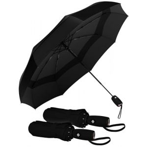 Repel Umbrella Parapluie Pliant Résistant au Vent - Ouverture Automatique Facile - Parapluie Compact et Durable, Armature en Fibre de Verre Solide, Dôme Imperméable – Tient dans un Sac à dos ou à Main (Upper Echelon Products UK, neuf)