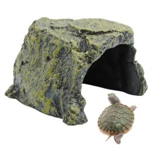 BREUAILY Grande Cachette pour Reptile Résine Abri pour Reptiles Tortue Cachette Abri Reptile Habitat DéCoration Aquarium Terrarium DéCoration pour Tortue LéZard Serpent Amphibiens (Yuecheng Store, neuf)