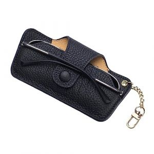 Sac à lunettes - Porte-lunettes | Étui pour lunettes de soleil portable avec chaîne boucle, support de lunettes en cuir de vachette de couche supérieure, étui à lunettes, étui pour (Dalea, neuf)