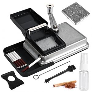 Rouleuse &agrave; Cigarette Portable, 8 mm Machine &agrave; tuber manuelle, Machine &agrave; Bourrer Avec bo&icirc;te de rangement pour accessoires, Un entretien facile - Cadeau pour homme (fuzhoufendaixuekejiyouxiangongsi, neuf)