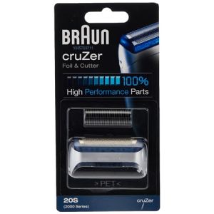 Braun Pièce De Rechange ORIGNALE, Compatible Avec Les Rasoirs Electriques CruZer Pour Hommes, Grille Et Bloc-couteaux Pour Un Rasage Performant, Argentée, 20S (Varotis, neuf)