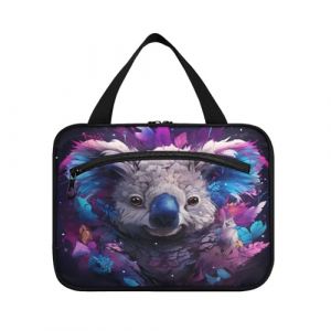 Linnyio Koala Violet Fantaisie Trousse de Toilette de Voyage Suspendue Maquillage,Grande Capacité Pliable Rangement Sacs de Lavage pour Femmes Filles (Linnyio, neuf)