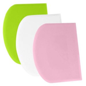 SURDOCA Corne Patisserie Coupe Pate Pain - 3P 7.1x4.9'' Antidérapante Plastique sans BPA Bord et Coin Tranchants Souple Racloir Coupe Pate Patisserie - Accessoires de Décoration Outils de Modelage (Asinta-IT, neuf)