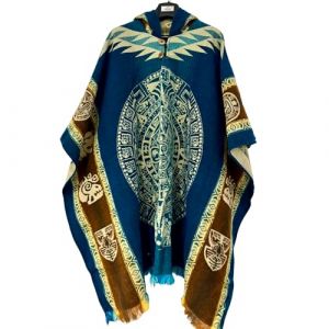 Gamboa Premium Alpaga Laine Poncho Homme Mexicain Polaire Manteux Automne Hiver (Gamboa Worldwide, neuf)