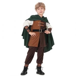 Ezuwail Costume m&eacute;di&eacute;val pour enfant gar&ccedil;on - Costume viking - Costume de carnaval pour enfant gar&ccedil;on - Costume d'Halloween - Ensemble d'accessoires m&eacute;di&eacute;vaux (yurjim, neuf)