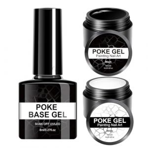 Duqulle Ensemble De Vernis &Agrave; Ongles En Gel - 3 Pi&egrave;ces &Agrave; Longue Dur&eacute;e,Gel Blanc Et Noir Pour Peinture Et Pointillage D Ongles,Pour Dentelle, Lettres, Vague, Fleur, Filles, Adultes, D&eacute;butants, Salon (lanyunr, neuf)
