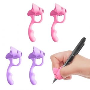 THQAE 4 Pcs guide doigts ecriture enfant, guide doigt, Grippies Aide &eacute;criture, Guide Doigt Ecriture, Pencil Grips for Kids Ergonomique Pour Enfant Adulte Besoins(Bleu) (ProTechika O&Uuml;, neuf)