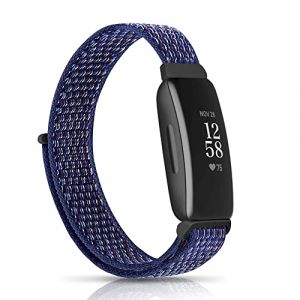 Niboow Nylon Bracelet Compatible avec Fitbit Inspire HR/Fitbit Inspire/Inspire 2/Ace 2, Femme, Homme, Enfant Souple R&eacute;glable Sport Bracelet pour Fitbit Inspire HR/Fitbit Inspire/Inspire 2/Ace 2-Bleu (Niboow EU, neuf)
