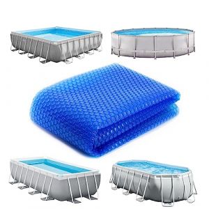 Linxor - B&acirc;che &agrave; Bulles Ronde, Ovale, carr&eacute;e ou Rectangle pour Piscine intex ou Autre - 180 microns - Bleu - Plusieurs Tailles Disponibles (EGK Distribution, neuf)