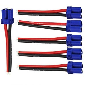 Boladge 3 Paires Connecteurs M&acirc;le et Femelle Prise EC5 Fiche Banane 5.0MM avec C&acirc;ble Silicone 12AWG 15cm pour Avion RC Quadcopter FPV Drone Lipo Battery ESC (Boladge, neuf)
