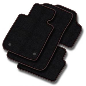 MOTOS tapis voiture en velours premium destiné à Citroen C5 Aircross depuis 2018 - Premium, Matt, Rouge - Découvrez un nouveau confort de conduite avec un jeu de tapis de sol voiture en velours pour v (MOTOS EU, neuf)