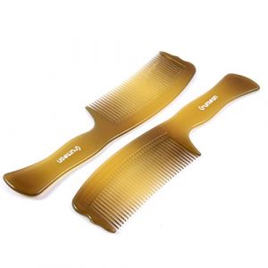 Ruilogod Lot de 2 peignes de coiffeur Jaune olive (id:dd c0c 6d aee 6c2 (DWD-union, neuf)