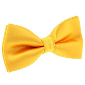 SHIPITNOW Noeud Papillon Jaune moutarde (Jaune orangé) - 30 coloris - Noeud Papillon Homme Mariage, Soirée - Tissu Satin Couleur unie - Prénoué, Adulte (SHIPITNOW, neuf)