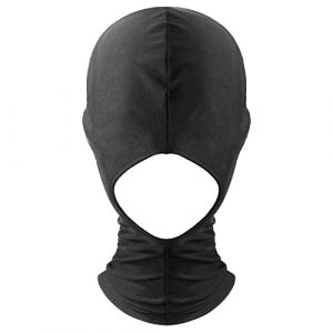 dPois Cagoule Sexy Latex 3D Protection Hiver Homme Femme Unisexe Visage Ski Moto Vélo Paintball Déguisement Halloween Costume Cosplay Assassin Carnaval Mascarade Ic Noir Taille unique (dPois eu, neuf)