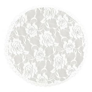 Foulard de mariage en dentelle pour femme &eacute;l&eacute;gante fleur ronde foulard d&eacute;coratif bandeau musique festival femmes cheveux d&eacute;cors (WangWeN, neuf)