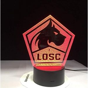 Lixiaoyuzz Lampe De Nuit 3D France Team Losc Lille Led Night Light Football Club Illusion Table Lamp Colors Changing Luminaria Lights (Fuzhou Dingfa Automobile Service Co., Ltd., neuf)