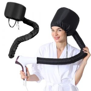 MIRKUZI Casques chauffants 1 housse de sèche-cheveux noire, accessoire pour sèche-cheveux, bonnet de séchage style casque, housse de sèche-cheveux avec élastique, convient aux femmes et aux filles. (HU  YIFENG UK SHOP, neuf)