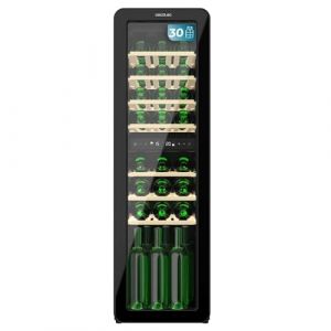 Cecotec Cave a Vin 30 Bouteilles Bolero GrandSommelier Origin Duo 30 Hit Black. Cave à vin rétro, noir, 30 bouteilles, double zone de température 5-12 ºC et 12-20 ºC, NoFrost, LED, clayettes en bois (Cecotec, neuf)