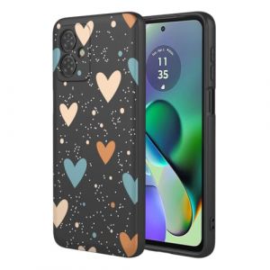 SEAHAI Coque pour Motorola Moto G14, Très Mince Silicone Liquide Gel Souple Housse avec Modèle Animal de Fleurs Mignonnes, Élégant Matte TPU Bumper Antichoc Étui - Noir S04 (Liner-EU, neuf)