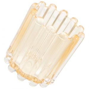 INOOMP Organisateur Pinceaux Maquillage Verre Épais Couleur Miel Grand Format Rangement Multifonction pour Bureau et Maquillage Support Brosse et Crayon Adapté pour Coiffeuse (maggie Song, neuf)