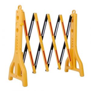 DFENG Barri&egrave;re T&eacute;lescopique Portable,Jaune,95 x 250 cm, Barri&egrave;re Mobile Extensible en Plastique, Barri&egrave;re Portable R&eacute;fl&eacute;chissante,pour S&eacute;curit&eacute; des Pi&eacute;tons,&Egrave;v&eacute;nements,&Eacute;coles (YHYHGZ, neuf)