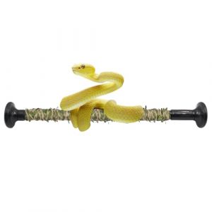 Snake B&acirc;ton d'escalade pour reptiles - Corde de chanvre avec feuilles vertes - Accessoire d'escalade pour terrarium - D&eacute;coration pour python royal, l&eacute;zard, serpent, crabe ermite - 40 &agrave; 50 cm (KeaJuidy, neuf)