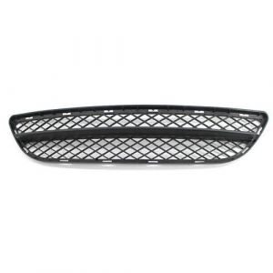 Grille centrale de pare-chocs avant pour BMW S&eacute;rie 3 E90 Berline et E91 Touring (02/2004-09/2008) - sans r&eacute;gulateur de vitesse actif (Mecatechnic, neuf)