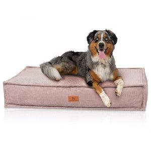 Knuffelwuff Coussin pour Chien Lesedi en Velours c&ocirc;tel&eacute; Aspect tiss&eacute; Main 100x70cm Rose - Housse Amovible - Lavable - pour Grands, Moyens et Petits Chiens (Knuffelwuff, neuf)