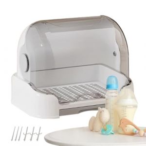 Hitburu Organisateur de Biberons,Range Biberon Comptoir avec Plateau &Eacute;gouttoir | &Eacute;tui Amovible pour T&eacute;tines Couverts de Pu&eacute;riculture Comptoire Armoire Cr&egrave;che (Hitburu, neuf)