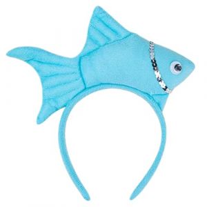 Bandeau de poisson, bandes de poils de poisson mignons mignons pour femmes, bandeaux d'animaux marins de dessin animé, cerceau de cheveux amusants en tissu doux pour gamin et adulte fête à la maison, (xuanenxianWuKehulianwangyouxiangongsi, neuf)