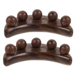 Beaupretty 2pièces Outils De Massage Bois Facial Et Crânien Forme De Croissant à Perles Pour Acupression Outils Gua Sha Bois De Poulet (KenuoL, neuf)
