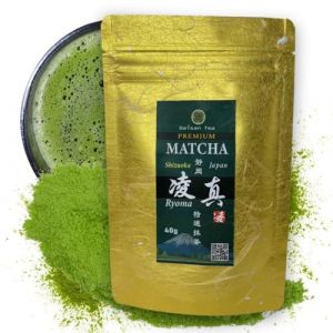 Daisan Tea Ceremonial Matcha 40g &ndash; Matcha premium du Japon, origine Shizuoka | Broy&eacute; &agrave; la pierre, couleur verte &eacute;clatante & umami d&eacute;licat | Poudre pure et naturelle sans additifs (Ryoman, neuf)