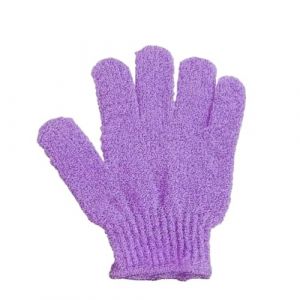 Gant de Exfoliant Gants exfoliants 1/2 pi&egrave;ces &eacute;ponge de bain d&eacute;maquillant for le corps brosse douche salle masseur gommage exfoliant gants frottement(Purple-1pc) (5488jianhe, neuf)