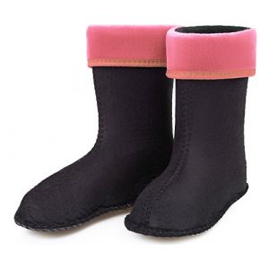Ladeheid Chaussettes Polaires EVA Bottes de Pluie Unisexe Enfant Fille Gar&ccedil;on KL045 (Rose, 26 EU) (Hisert, neuf)
