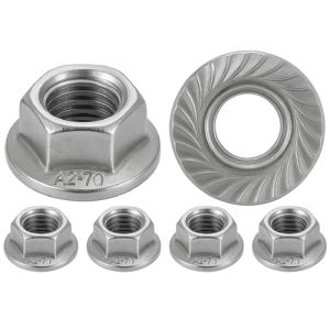 Ecrou INOX &agrave; embase crant&eacute;e M3 | &eacute;crous rondelle &agrave; bride pour vis &Oslash; 3mm | Autobloquant Hexagonal DIN 6923 / ISO 4161 | Acier inoxydable A2 (V2A / 304) Ecrou de s&eacute;curit&eacute; : LOT DE 500 Pcs - ProRaje (ProRaje Sarl, neuf)