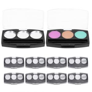 Palette de rouge &agrave; l&egrave;vres vide, palette de fards &agrave; paupi&egrave;res vides, Poule de fard &agrave; paupi&egrave;res compact Panking 10x, Bo&icirc;te de rangement cosm&eacute;tique multifonctionnelle Contat Shadow Container pour correct (wensh, neuf)