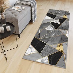 HaiTaoSy Tapis Cuisine Devant Evier Carreaux de Ciment 70 x 240cm, Tapis Couloir Antidérapant et Lavable, Gris (Life- Home, neuf)