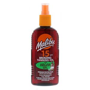 MALIBU 200ML SPF 15 BRONZING TANNING OIL WITH ARGAN OIL (Empathy, neuf)