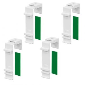 ShnminEU Lot de 4 Supports de Serrage Longs pour Store Double Klemmfix à Fixer et à Coller sans perçage comme Accessoire ou pièce de Rechange pour la Suspension à la fenêtre en PVC, Porte de Balcon (ShnminEU, neuf)