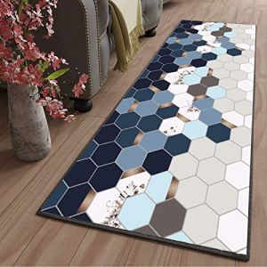 LYYK Tapis de Salon Long Lavable antiderapant Moderne Design Traditionnel Tapis Cuisine Vinyle pour Salon Chambre Cuisine Hall d'entr&eacute;e, 90x180cm Color20 (Fortis Department Store, neuf)