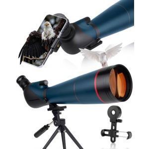 Actualis&eacute; 25-75x100mm Longue Vue Puissante avec Adaptateur T&eacute;l&eacute;phonique de Tr&eacute;pied et Sac de Transport - HD BAK4 Prisme FMC Lens pour Chasse, Le tir &agrave; la Cible et l'observation des Oiseaux (HMAMZUSA, neuf)
