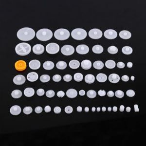 Yosoo Health Gear Robot de Modèle Jeu des Engrenages en Plastique, Engrenages en Plastique, Kits de Vis sans Fin de Courroie de Poulie Ensemble d'engrenages de Couronne (64 Sortes) (Ironcty, neuf)