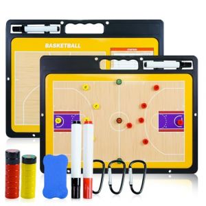 RoseFlower Tableaux Tactiques de Basket-Ball, Entra&icirc;neur Board de Basketball Magn&eacute;tique Panneau Tactique Basketball avec Marqueur et Gomme - Basketball Coach Clipboard pour Entra&icirc;nement, Comp&eacute;tition (SuperFantasyMallEU, neuf)