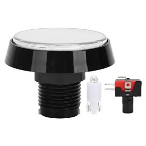 Boutons D'arcade, Bouton-Poussoir de Jeu 60mm Grand Bouton-Poussoir LED Rond de 2,4 Pouces avec Micro-Interrupteur, Bouton-Poussoir Lumineux &agrave; LED 12V pour Console de Jeux Vid&eacute;o (Sharainny, neuf)