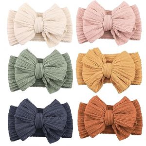 Niceye Handmade Baby Headbands Soft Stretchy Nylon Hair Bands with Bows for Newborn Infant Baby Toddler Girls (Fast Media Ships From USA, neuf)