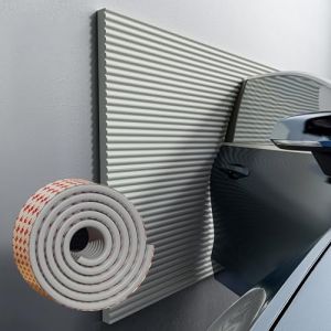 Mousse Protection Garage &Eacute;paissie 1cm, Protection Portiere Voiture, Protection Murale de Garage, &Eacute;tanche Prot&egrave;ge Porte Voiture Antichoc, Protection Mur de Voiture et de Garage(Gris,200 cm x 20 cm) (APMOE Official, neuf)