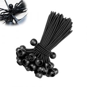 PARFCO Tendeurs de B&acirc;che avec Boule, 20 Pi&egrave;ces Tendeur Bache Piscine, 30 cm Tendeur Bache, Noir, pour Tentes, Rideaux, Banni&egrave;res (HHFSM, neuf)