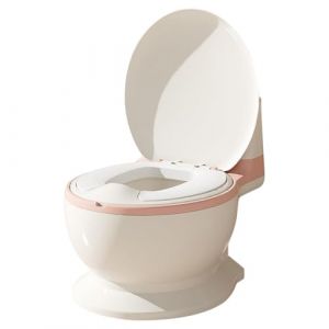 Pot Bébé Toilette Musical Pour Apprentissage De La Propreté - Toilette Bebe & Enfant - Confortable Anti Dérapant Avec Bruit De Chasse & Musique - Rose-1PC (Hechheu, neuf)