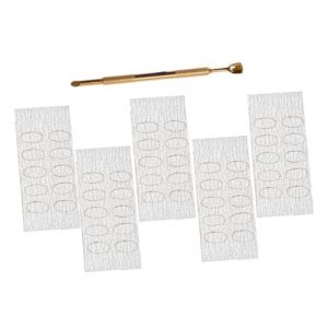 CALLARON 1 Ensemble Push à double tête en acier en fer à tête Suppression manucure terminé outils à cuticules pour les ongles outil d'ongle pousse-ongles outil repousse cuticules Métal (Raindrops On Roof, neuf)